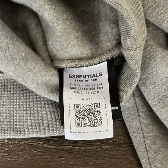 Fear of God Gray Cowl Neck Sweater with Red Lettering - Picture 3 of 4